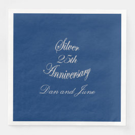 Guardanapo De Papel De Jantar Aniversário do 25 Silver Personalizado