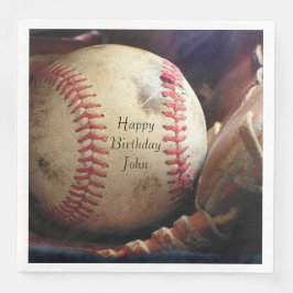 Guardanapo De Papel De Jantar Aniversário masculino do Beisebol Esporte Hobby