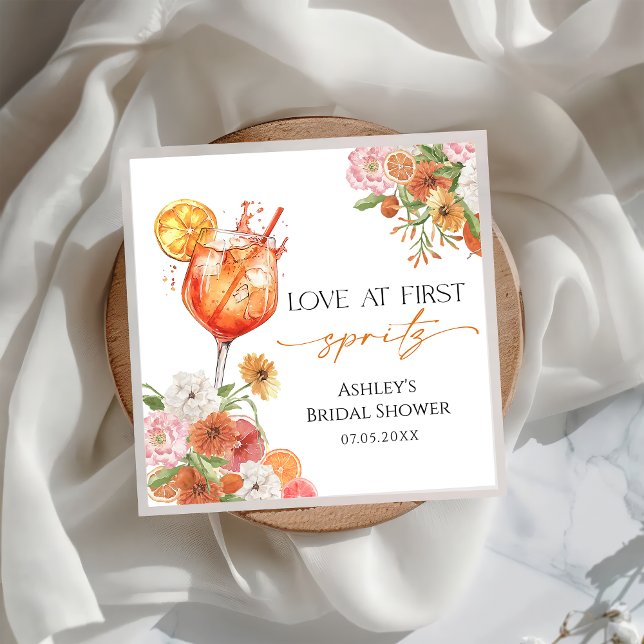 Guardanapo De Papel De Jantar Aperol Spritz Chá de panela Napkin (Criador carregado)