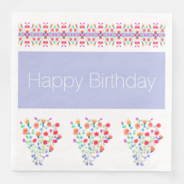 Guardanapo De Papel De Jantar Arte de Padrão Floral