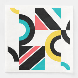 Guardanapo De Papel De Jantar Arte geométrica moderna, colorida, urbana, moderna