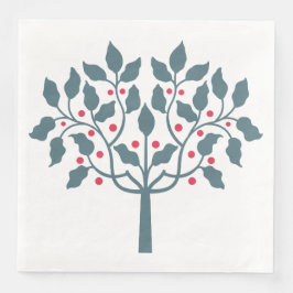 Guardanapo De Papel De Jantar árvore de frutos silvestres