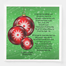 Guardanapo De Papel De Jantar As Letras De Natal Da Carol - Chegaram À Meia-Noit