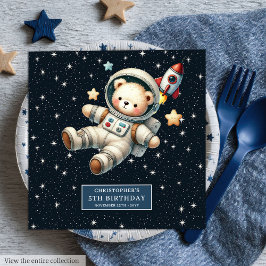 Guardanapo De Papel De Jantar Astronauta de Urso Costeiro Napkins Astronauta Beb