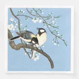 Guardanapo De Papel De Jantar Aves e Cherry Blossoms Ohara Koson