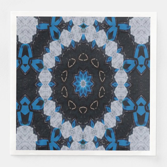 Guardanapo De Papel De Jantar Azul de manhã e de noite (Frente)