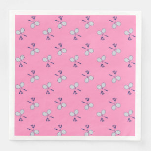 Guardanapo De Papel De Jantar Badminton Racquet Pink