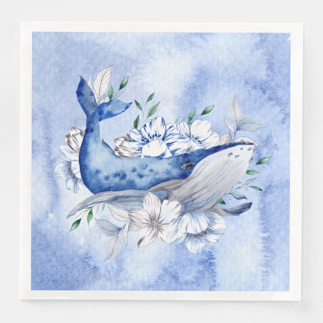 Guardanapo De Papel De Jantar Baleia De Um Tempo (Frente)