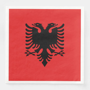 Guardanapo De Papel De Jantar Bandeira albanesa patriótica