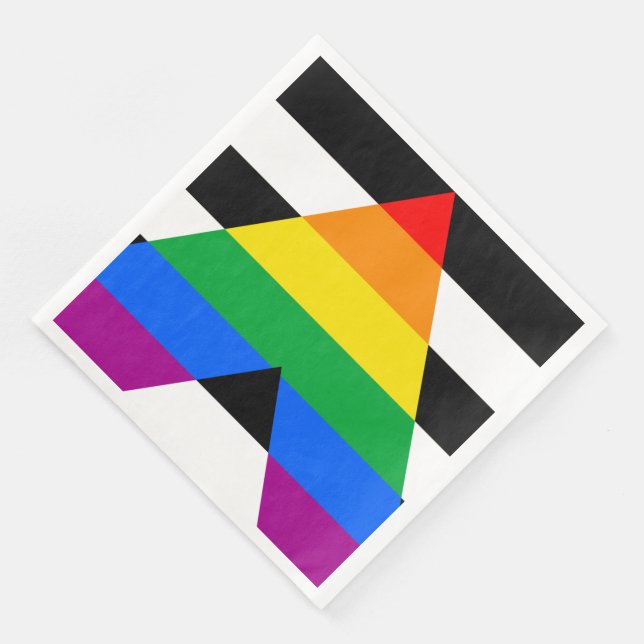 Guardanapo De Papel De Jantar Bandeira Aliada LGBTQ+ (Canto)