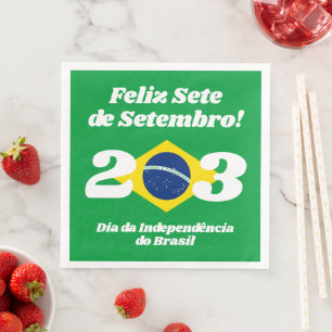Guardanapo De Papel De Jantar Bandeira do Dia da Independência do Brasil