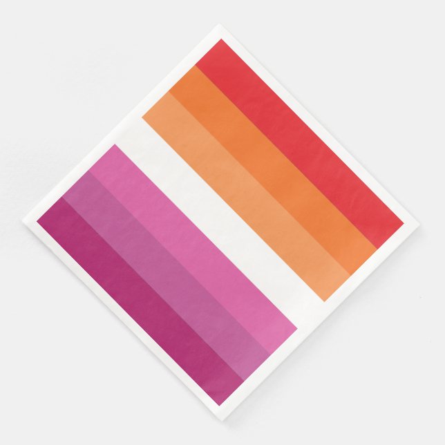 Guardanapo De Papel De Jantar Bandeira do Orgulho Lésbico (Canto)