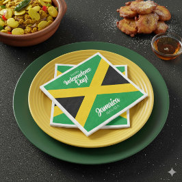Guardanapo De Papel De Jantar Bandeira Nacional do Dia da Independência da Jamai