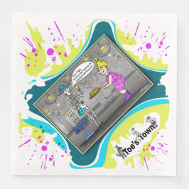 Guardanapo De Papel De Jantar Bean Dip | Birthday Dinner Napkin