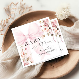 Guardanapo De Papel De Jantar Bebê Em Sangue Chá de fraldas Cor-De-Rosa