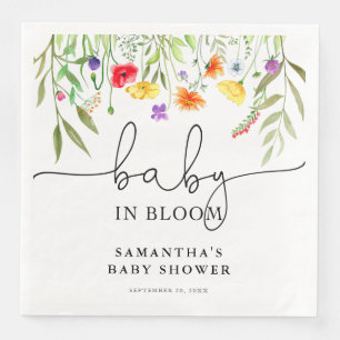 Guardanapo De Papel De Jantar Bebê no Bloom Flores selvagens coloridas primaver