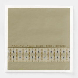 Guardanapo De Papel De Jantar Beige com Destaque Padrão