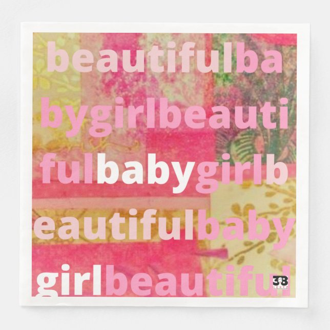 Guardanapo De Papel De Jantar Bela Coleção de Bebê (Frente)