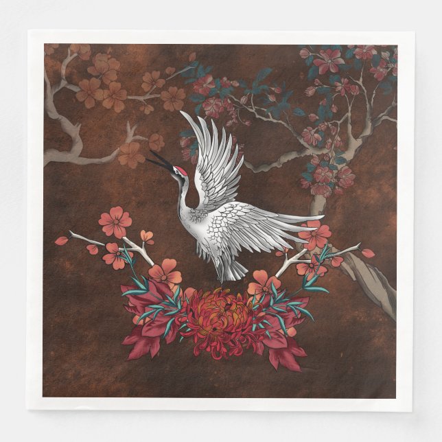 Guardanapo De Papel De Jantar Bela grua (Frente)