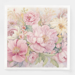 Guardanapo De Papel De Jantar Belas peônias cor-de-rosa 