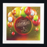 Guardanapo De Papel De Jantar Birthday Cocktail Napkins<br><div class="desc">Estes guardanapos de aniversário trazem diversão e personalidade para qualquer tema de festa.</div>