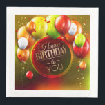 Guardanapo De Papel De Jantar Birthday Cocktail Napkins<br><div class="desc">Estes guardanapos de aniversário trazem diversão e personalidade para qualquer tema de festa.</div>