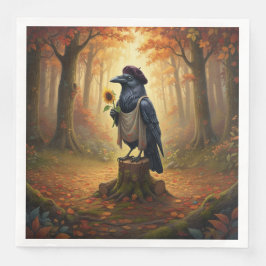 Guardanapo De Papel De Jantar Blackbird O Artístico Partido Corvid Raven