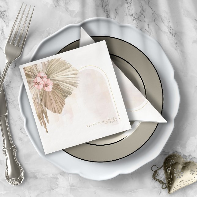 Guardanapo De Papel De Jantar Boho Oasis Floral Arch, ID959 (Criador carregado)