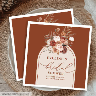 Guardanapo De Papel De Jantar Boho Terracotta Floral Napkins para Chá de panela