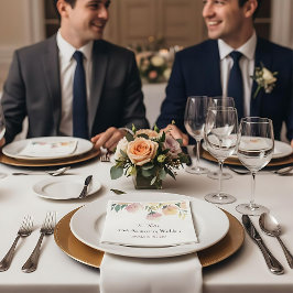 Guardanapo De Papel De Jantar Boho Wedding Napkin Vintage Buquê floral