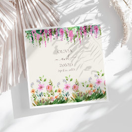Guardanapo De Papel De Jantar Boho Wildflower e Acacia Wedkins