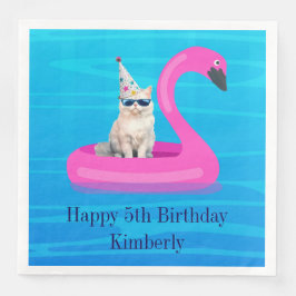 Guardanapo De Papel De Jantar Boia Personalizada para Gato