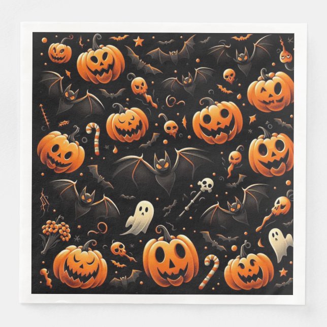 Guardanapo De Papel De Jantar Bombas e morcegos (Frente)