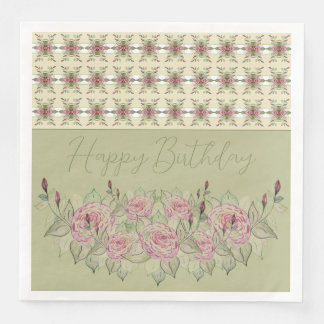 Guardanapo De Papel De Jantar Bonito Floral E Padrão Misturado
