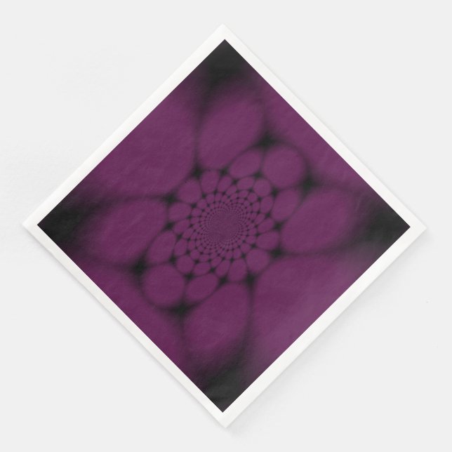 Guardanapo De Papel De Jantar Borboleta Pétala Preto Roxo (Canto)