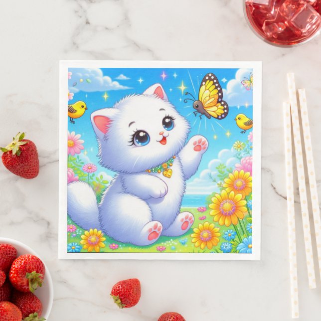 Guardanapo De Papel De Jantar Brancos, Brancos, Brancos (Insitu)