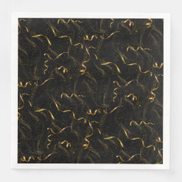Guardanapo De Papel De Jantar Caixa de vinho preto e dourado Elegante