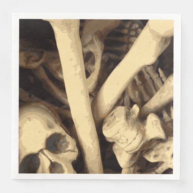 Guardanapo De Papel De Jantar Caldrão de ossos. (Frente)