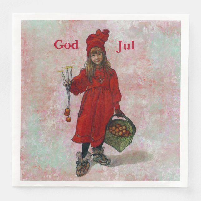 Guardanapo De Papel De Jantar Carl Larsson Deus Jul (Frente)