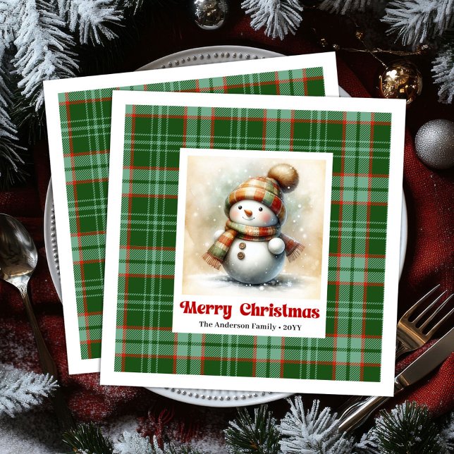 Guardanapo De Papel De Jantar Cartoon Christmas Snowman Napkins Digital for Kids (Cartoon Christmas Snowman Napkins Digital for Kids)