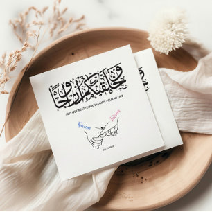 Guardanapo De Papel De Jantar Casal Segurando Mãos Casamento Islâmico
