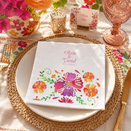 Guardanapo De Papel De Jantar Casamento Colorido Fiesta Floral Mexicana