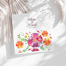 Guardanapo De Papel De Jantar Casamento Colorido Floral Fiesta Mexicano