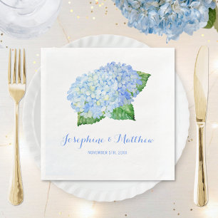 Guardanapo De Papel De Jantar Casamento de Hydrangea Azul
