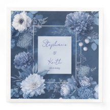 Casamento de Inverno Monocromático Azul Marinho Br