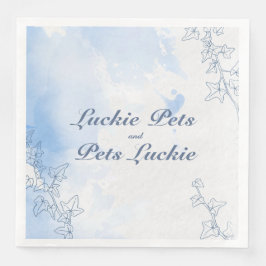 Guardanapo De Papel De Jantar Casamento de neve azul-gelada