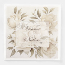 Casamento outono Floral Vintage Romântico de Beige