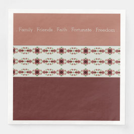 Guardanapo De Papel De Jantar Castanho Acento Floral