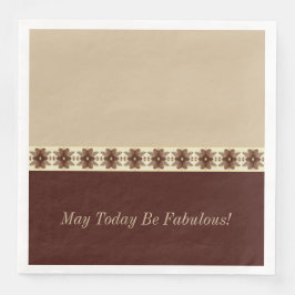 Guardanapo De Papel De Jantar Castanho Escuro E Dourado