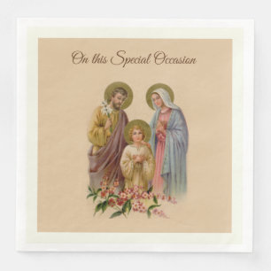 Guardanapo De Papel De Jantar Católico santamente santamente de Jesus Mary St
